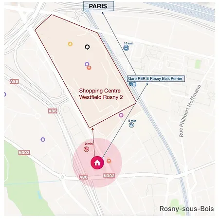 2 Pieces Proche Du Centre Paris 15 Min Appartement Rosny-sous-Bois